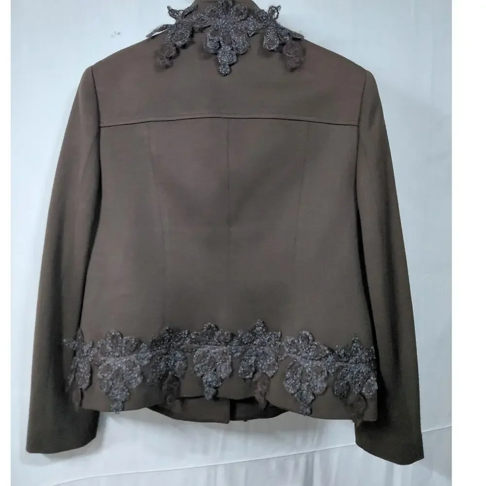Gloria Estelles Barcelona Wool Brown Jacket Women Size 46